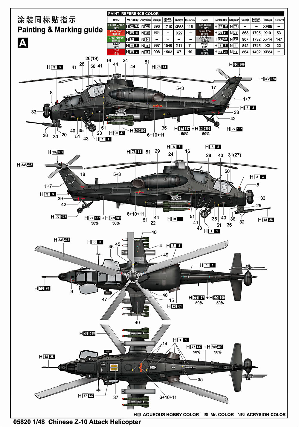 1/48 中国人民解放軍 Z-10 攻撃ヘリコプター