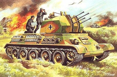 1/72　独・T-34/Flak38四連装対空戦車(第654重駆逐大隊) - ウインドウを閉じる