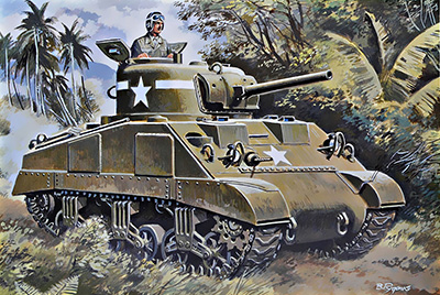 1/72　米・M4A2シャーマン初期型中戦車(75mm) - ウインドウを閉じる