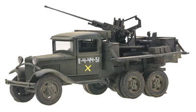 【予約する】　1/72　露・GAZ-AAA６輪トラック搭載25mm対空砲72K型