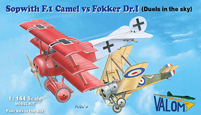 1/144　英・キャメルF.1 vs 独・フォッカーDr.I各2機セット（計4機） - ウインドウを閉じる
