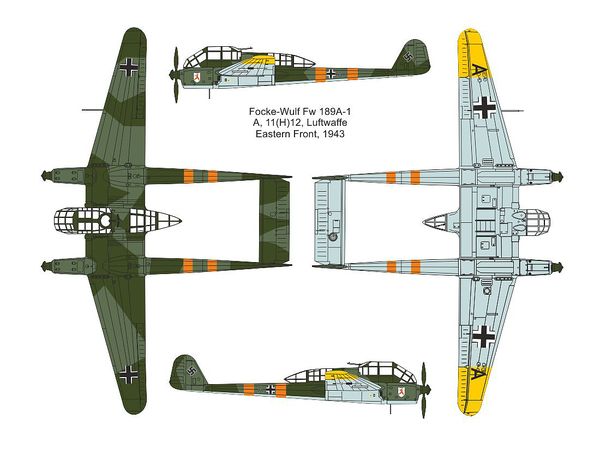 【予約する】　1/144 Fw189A-1 ウーフー　東部戦線