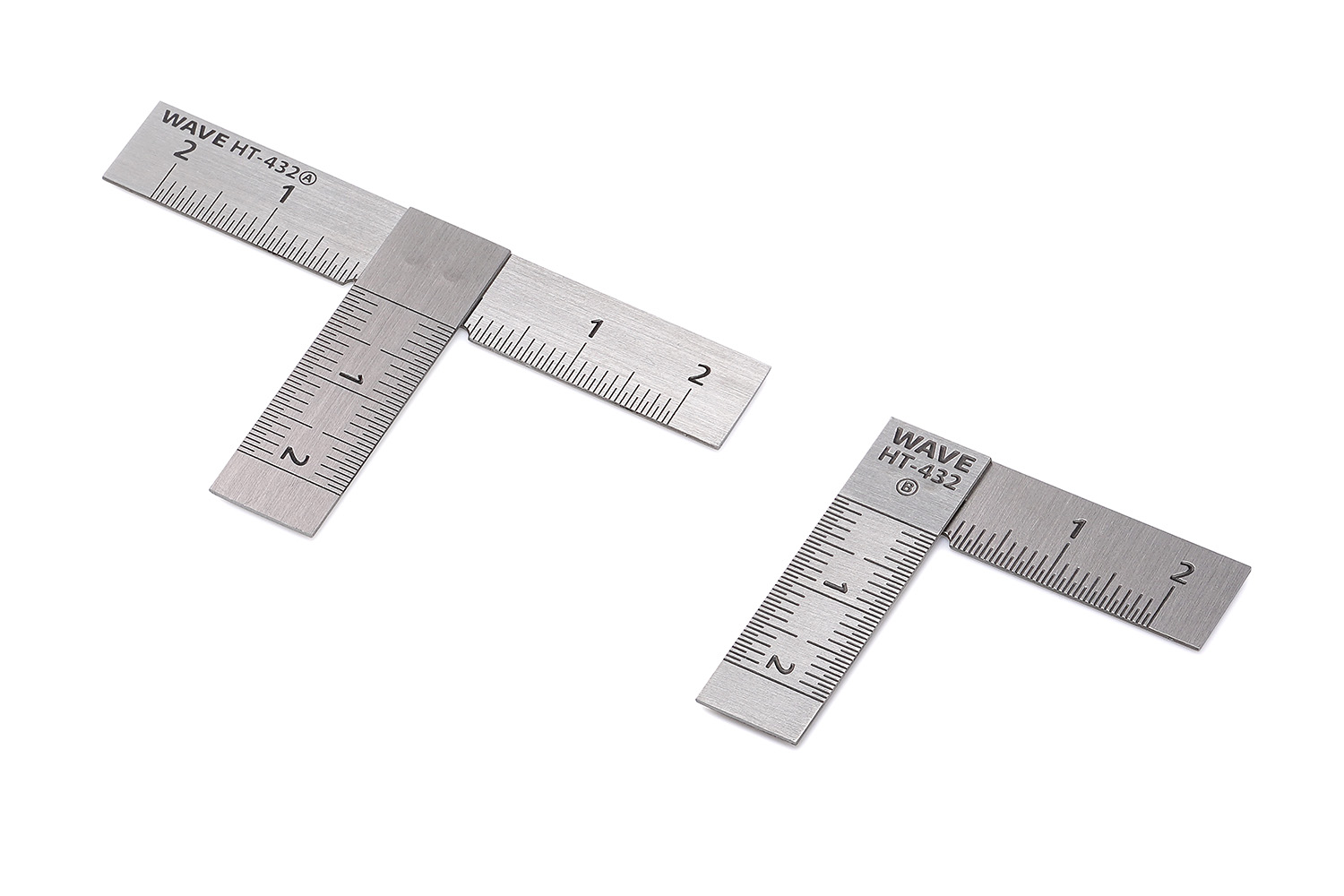 HGステンレスT定規【ショートタイプ】2枚組／90°　