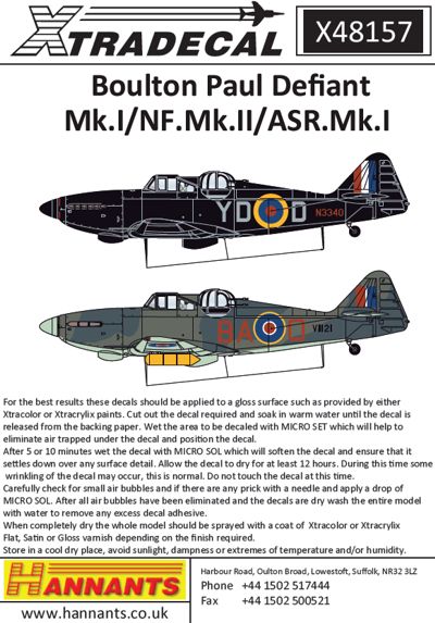 1/48　Boulton-Paul Defiant Mk.I/NF.II/ASR. Mk.I (6) - ウインドウを閉じる