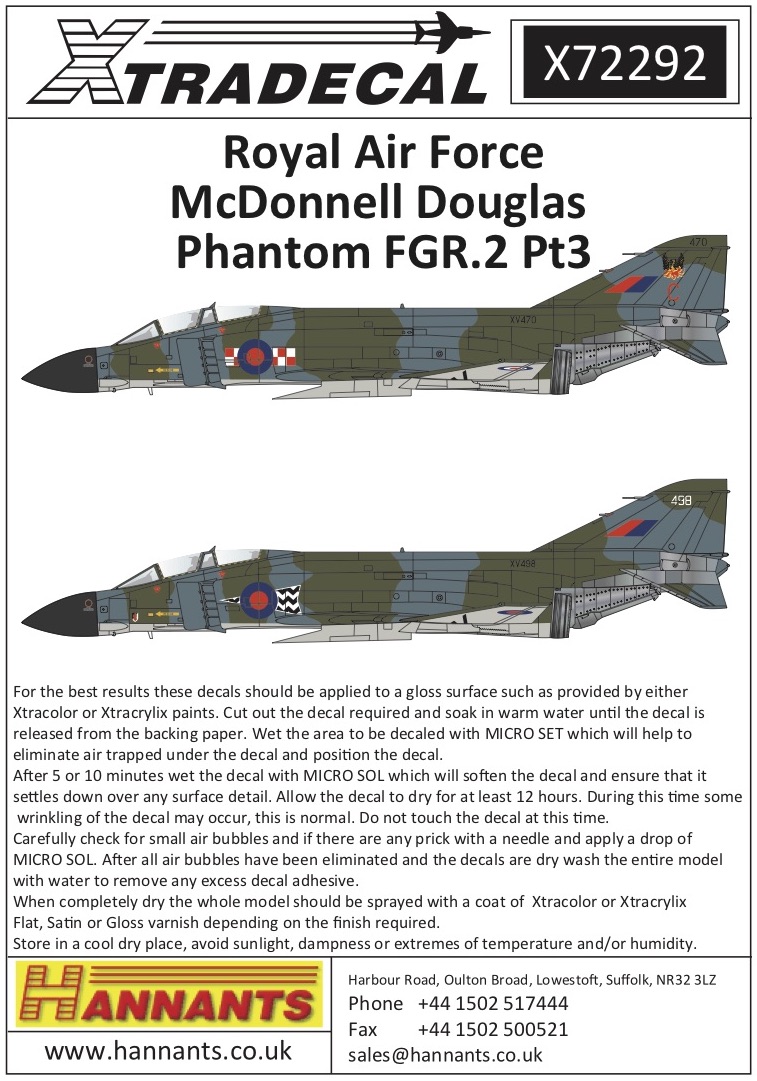 1/72　McDonnell-Douglas FGR.2 Phantom Pt.3 (5) XV413/Z 92 Sqn RAF - ウインドウを閉じる