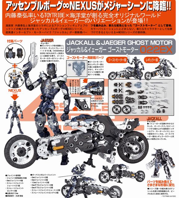 海洋堂 アッセンブルボーグ∞NEXUS ジャッカル&amp;イェーガー ゴーストモーター (ABS&amp;PVC塗装済みアクションフィギュア) qqffhab Amazon | 海洋堂 アッセンブルボーグ∞NEXUS ジャッカル